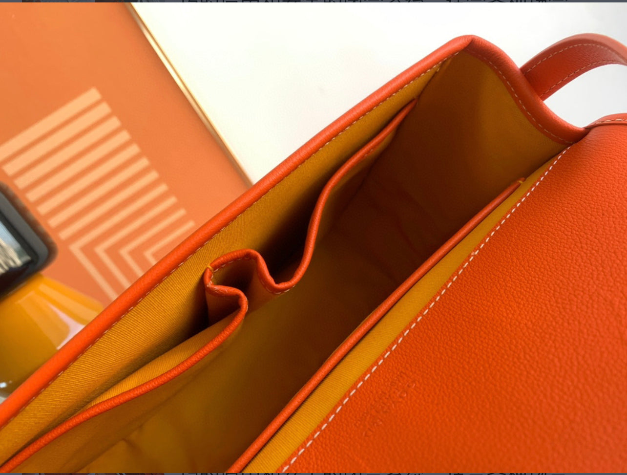 Sac Belvédère orange leather