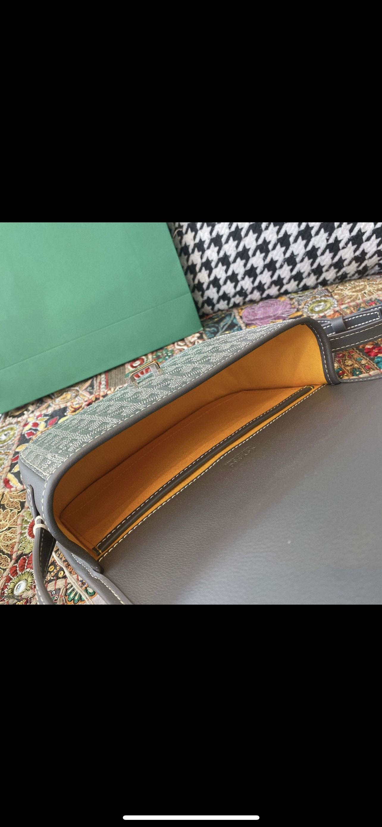 Sac Belvédère vintage leather grey