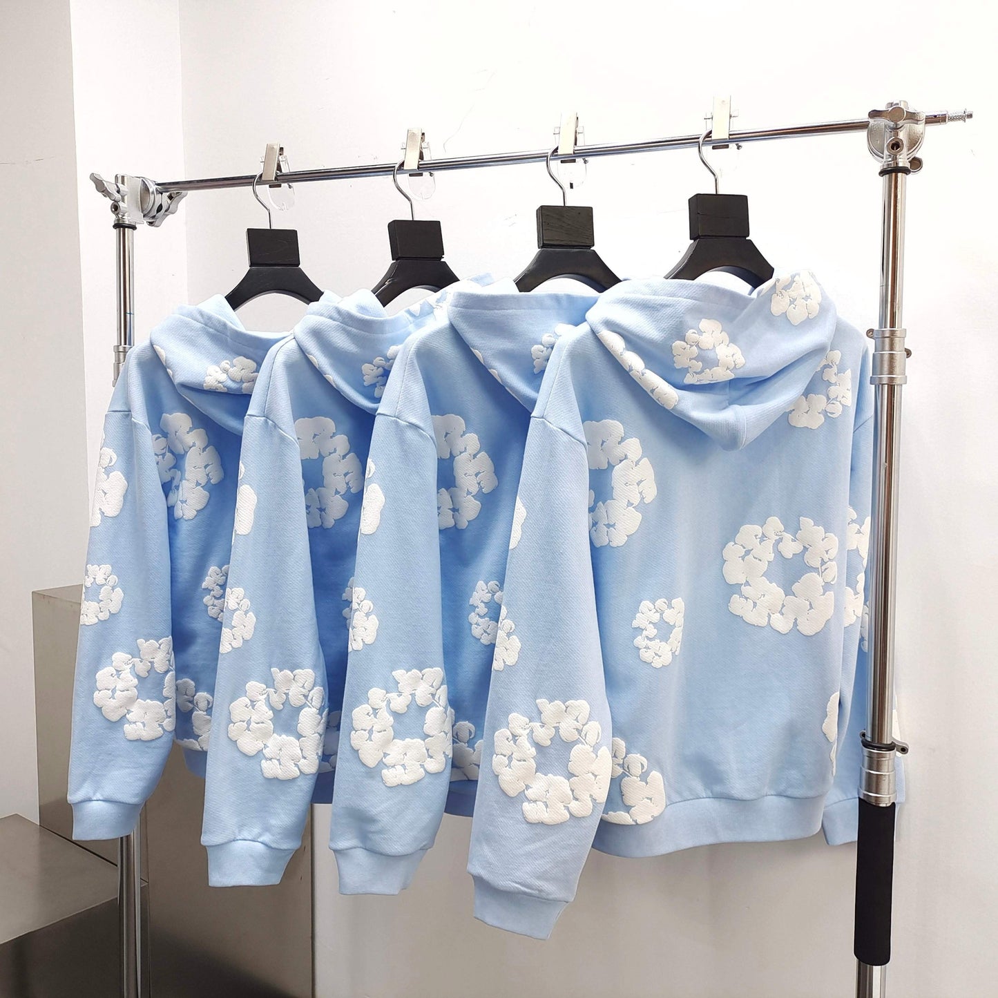 Denim Trs - Sweat en Coton à imprimé graphique - bleu ciel