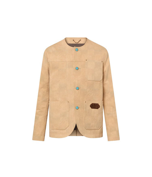 Veste Chic Damier sans col
