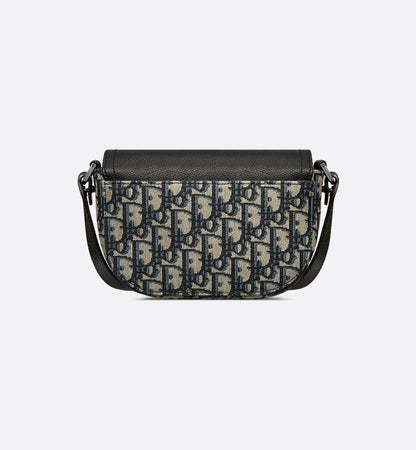 Mini sac Messenger à rabat Saddle Noir et Beige