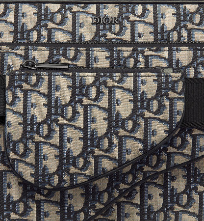 Triple Pouch Saddle Noir et Beige