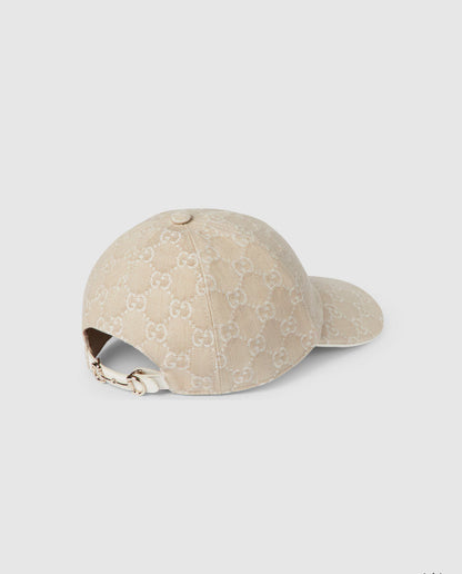 Casquette en denim GG avec détail Mors