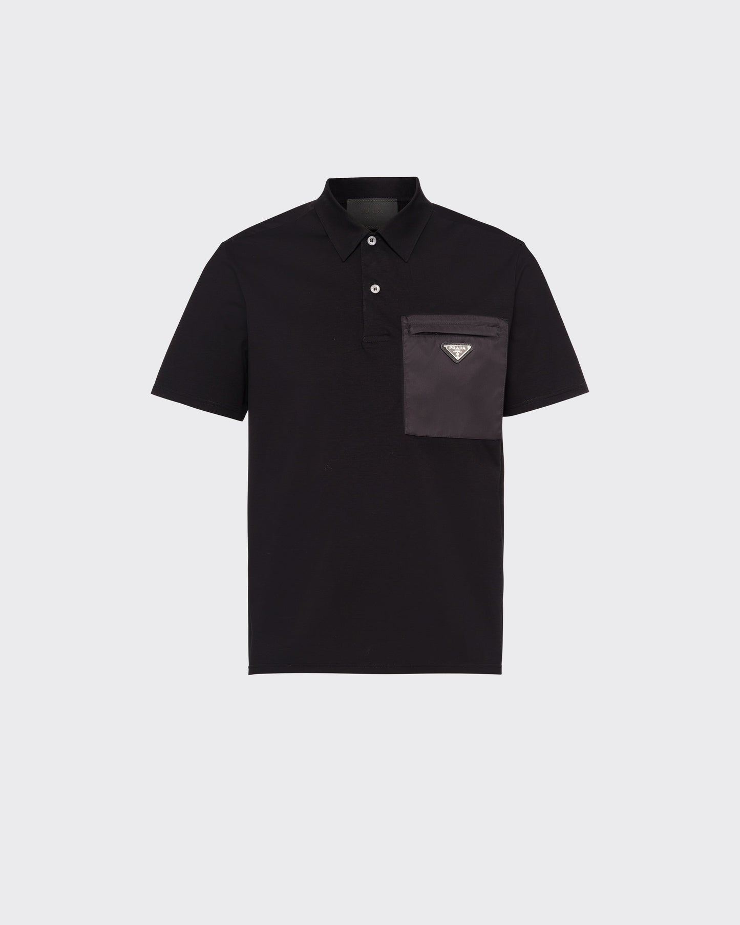 Polo en coton extensible avec détails en Re-Nylon