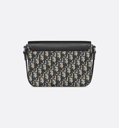 Sac Messenger à rabat Saddle Small Noir et Beige
