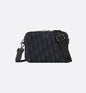 Pochette zippée à bandoulière Noir