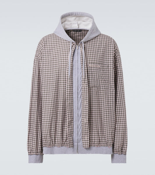 Veste en coton à carreaux