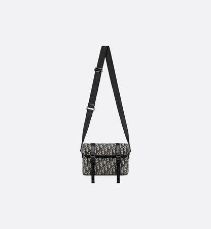 Sac Messenger à rabat Dior Hit The Road Noir et Beige