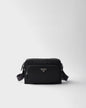 Petit sac porté épaule en Re-Nylon et cuir Saffia