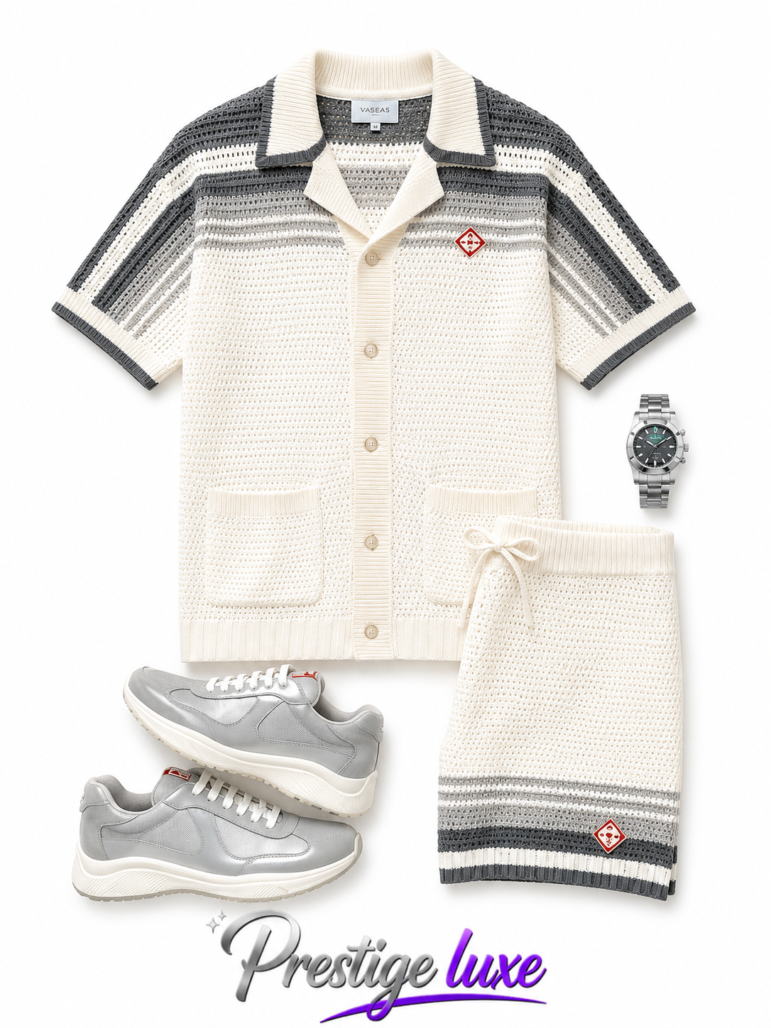 Ensemble Casa x Prada gris