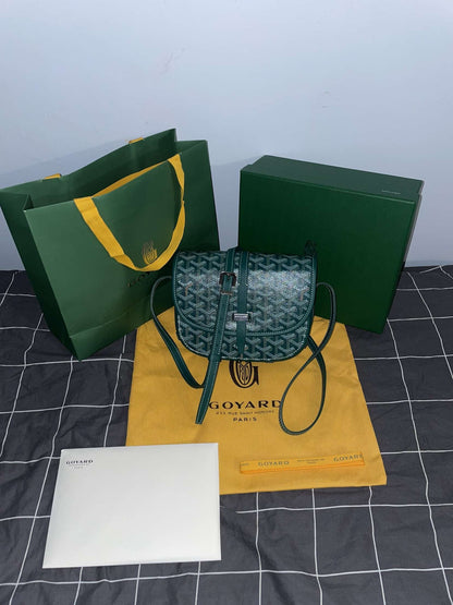 Sac Belvédère  green leather