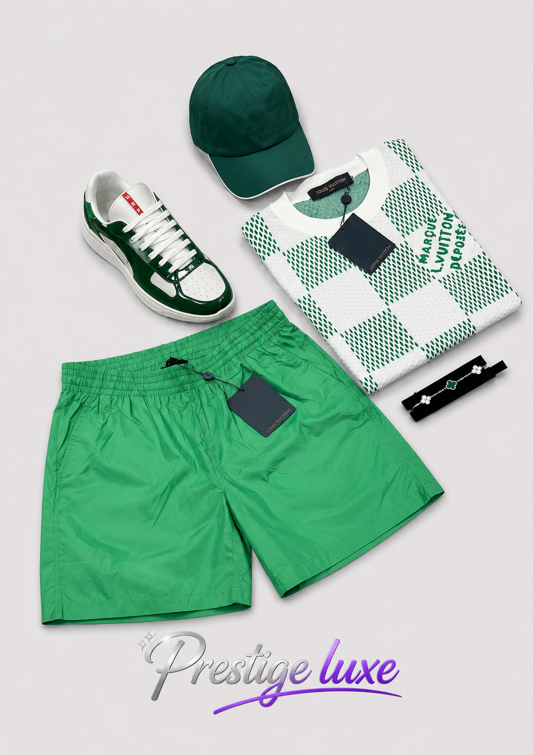 Ensemble Lv x Prada