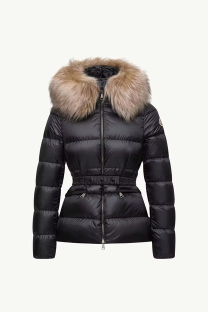 Doudoune courte à capuche bordée de shearling Boed
