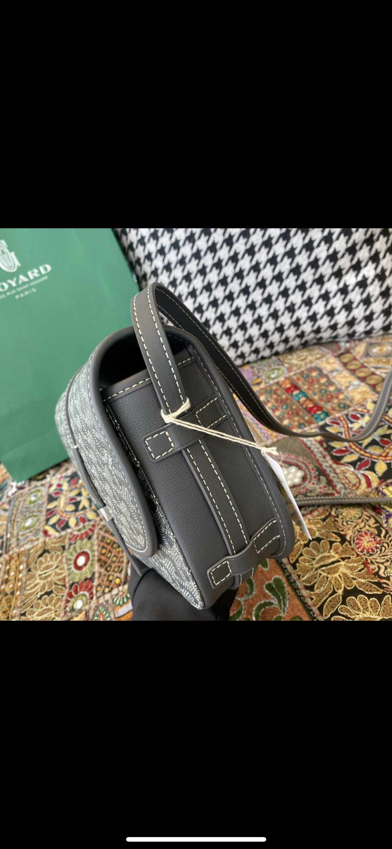Sac Belvédère  vintage leather grey