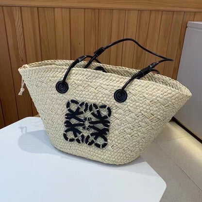 Loewe - Anagram en palmier Iraca et cuir de veau
